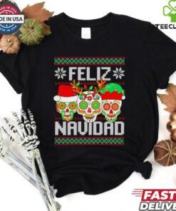 Feliz Navidad Sugar Skulls Christmas shirt