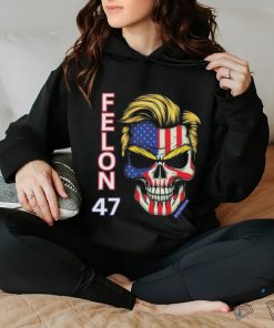 Felon 47 Skull Trump 2024 US Flag Shirt