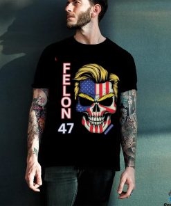 Felon 47 Skull Trump 2024 US Flag Shirt