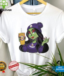 Female Grinch Minnesota Vikings Football Drink Coffee Shirt