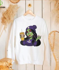 Female Grinch Minnesota Vikings Football Drink Coffee Shirt