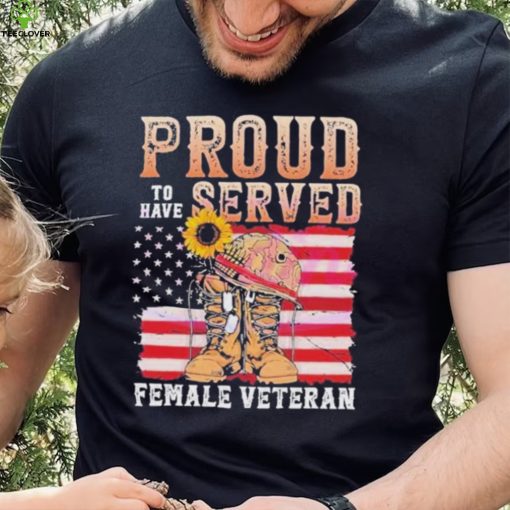 Female Veteran 4th Of July Vintage American Flag shirt