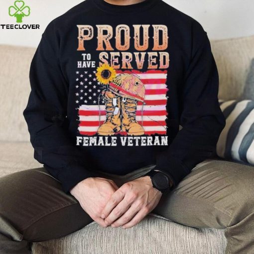 Female Veteran 4th Of July Vintage American Flag shirt