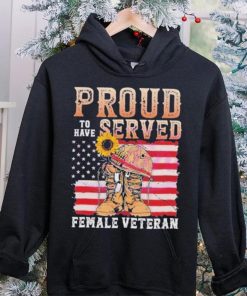 Female Veteran 4th Of July Vintage American Flag shirt