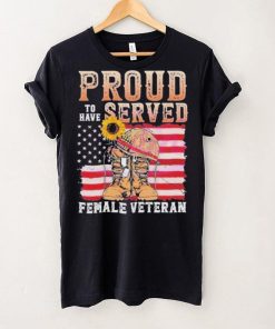 Female Veteran 4th Of July Vintage American Flag shirt