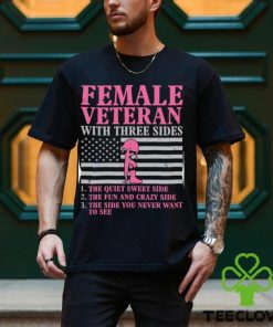 Female Veteran with Three Sides Women Veteran Mother Grandma T Shirt