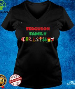 Ferguson Family Funny Merry Christmas 2021 Word Design T Shirt