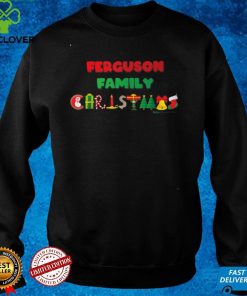 Ferguson Family Funny Merry Christmas 2021 Word Design T Shirt