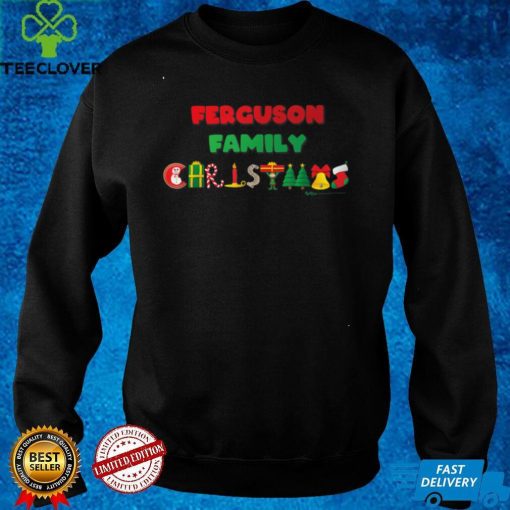 Ferguson Family Funny Merry Christmas 2021 Word Design T Shirt