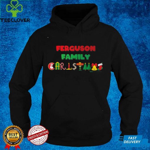 Ferguson Family Funny Merry Christmas 2021 Word Design T Shirt