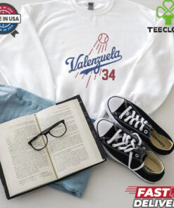 Fernando Valenzuela 34 Dodgers Jersey T Shirt