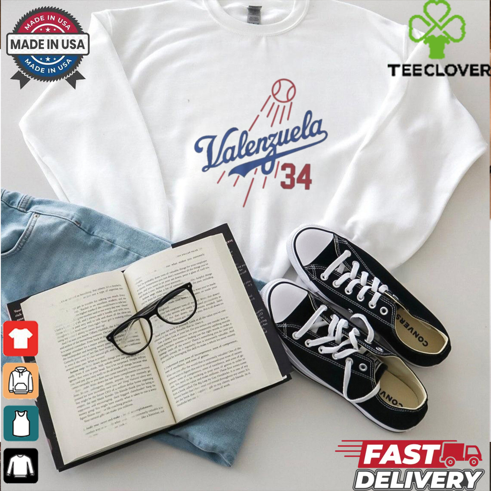 Fernando Valenzuela 34 Dodgers Jersey T Shirt Fernando Valenzuela 34 Dodgers Jersey T Shirt