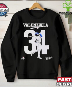 Fernando Valenzuela 34 LA Dodgers Baseball Shirt
