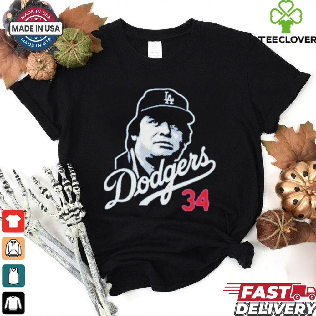 Fernando Valenzuela 34 Los Angeles Dodgers T Shirt Fernando Valenzuela 34 Los Angeles Dodgers T Shirt