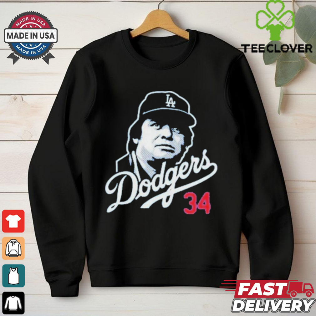 Fernando Valenzuela 34 Los Angeles Dodgers T Shirt Fernando Valenzuela 34 Los Angeles Dodgers T Shirt