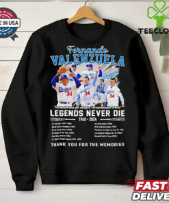 Fernando Valenzuela Legends Never Die 1960 2024 Thank You For The Memories Signature Shirt