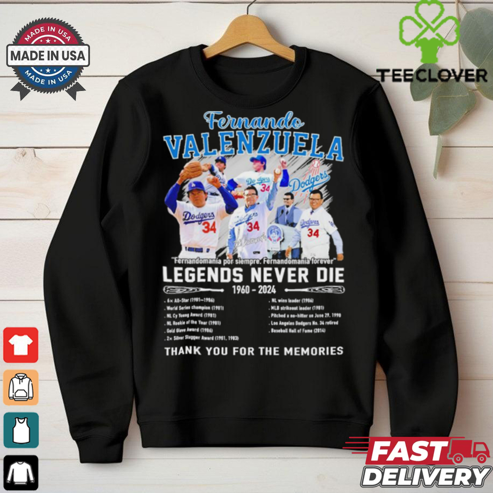 Fernando Valenzuela Legends Never Die 1960 2024 Thank You For The Memories Signature Shirt Fernando Valenzuela Legends Never Die 1960 2024 Thank You For The Memories Signature Shirt