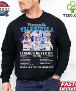 Fernando Valenzuela Legends Never Die 1960 2024 Thank You For The Memories Signature Shirt