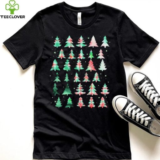 Festive Christmas Trees Patterns Mash Up Shirt