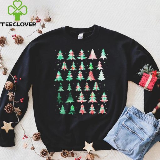 Festive Christmas Trees Patterns Mash Up Shirt