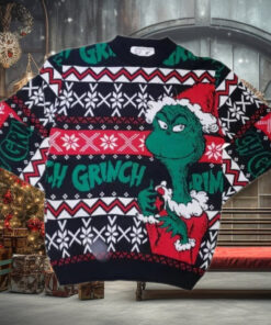 Festive Grinch Christmas ugly Sweater – Ugly Holiday Party Knitwear