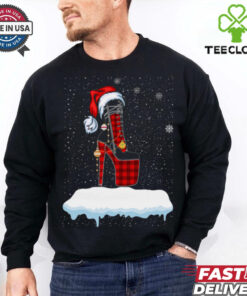 Festive High Heel Christmas Plaid Holiday Shirt