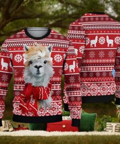 Festive Llama Xmas Christmas 3D Sweater