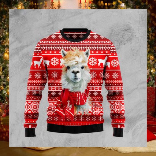 Festive Llama Xmas Christmas Ugly Christmas Sweater