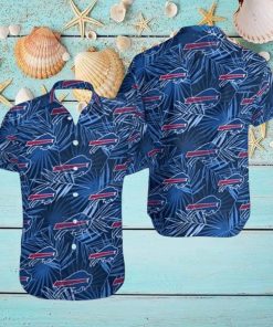 Buffalo Bills Hawaiian Shirt Blue Tropical Leaves All Over Print NFL Hawaiian Shirt