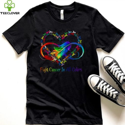 Fight Cancer In All Colors Heart Shirt