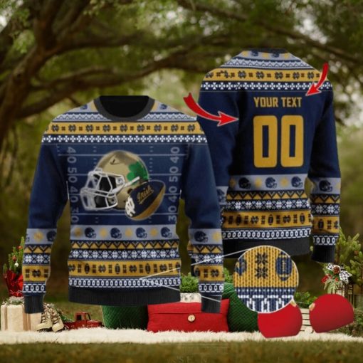Fighting Irish Christmas Custom Name Knitted Ugly Christmas Sweater