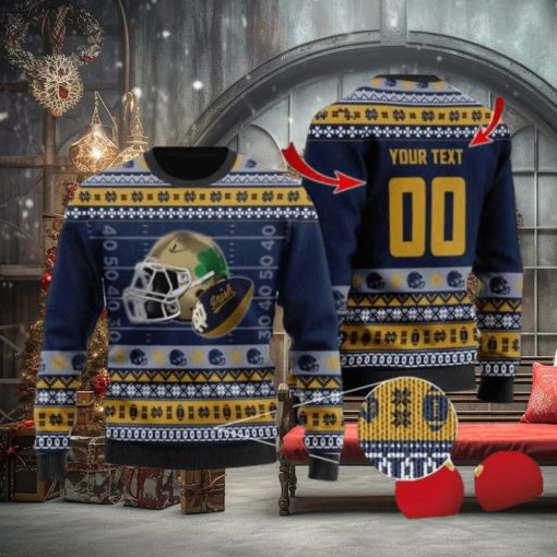 Fighting Irish Christmas Custom Name Knitted Ugly Christmas Sweater