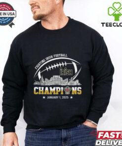 Fighting Irish Football 2025 Sugar Champions January 1 2025 Skyline Shirt