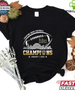 Fighting Irish Football 2025 Sugar Champions January 1 2025 Skyline Shirt