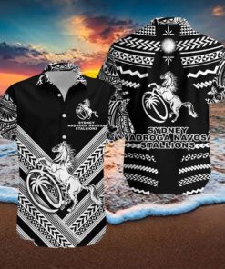 Fiji Rugby Hawaiian Shirt Sydney Nadroga Navosa Stallions Creative Style Black