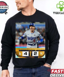 Final Dodgers Lead Series 3 0 Los Angeles Dodgers 4 2 New York Yankees MLB World Series 2024 Poster t shirt 1 Final Dodgers Lead Series 3 0 Los Angeles Dodgers 4 2 New York Yankees MLB World Series 2024 Poster t shirt