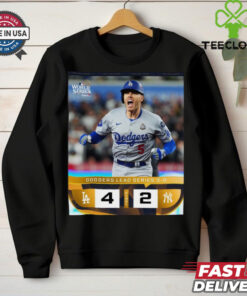 Final Dodgers Lead Series 3 0 Los Angeles Dodgers 4 2 New York Yankees MLB World Series 2024 Poster t shirt 2 Final Dodgers Lead Series 3 0 Los Angeles Dodgers 4 2 New York Yankees MLB World Series 2024 Poster t shirt
