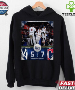 Final New York Yankees 5 7 Cleveland Guardians Yankees Lead Series 2 1 MLB Baseball 2024 ALCS Poster t hoodie, sweater, longsleeve, shirt v-neck, t-shirt