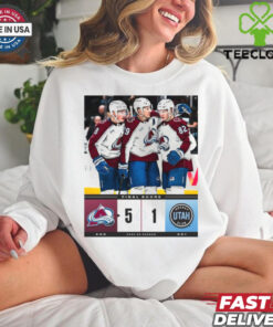 Final Score Colorado Avalanche 5 – 1 Utah Hockey Club NHL 2024 25 Season t shirt