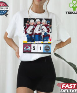 Final Score Colorado Avalanche 5 – 1 Utah Hockey Club NHL 2024 25 Season t shirt