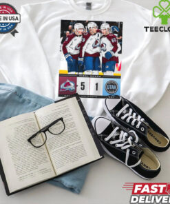 Final Score Colorado Avalanche 5 – 1 Utah Hockey Club NHL 2024 25 Season t shirt