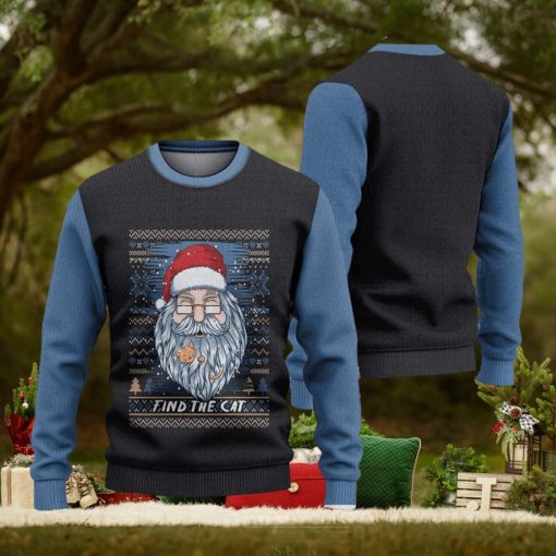 Find The Cat Ugly Christmas Sweater Knitted Gift For Men And Women