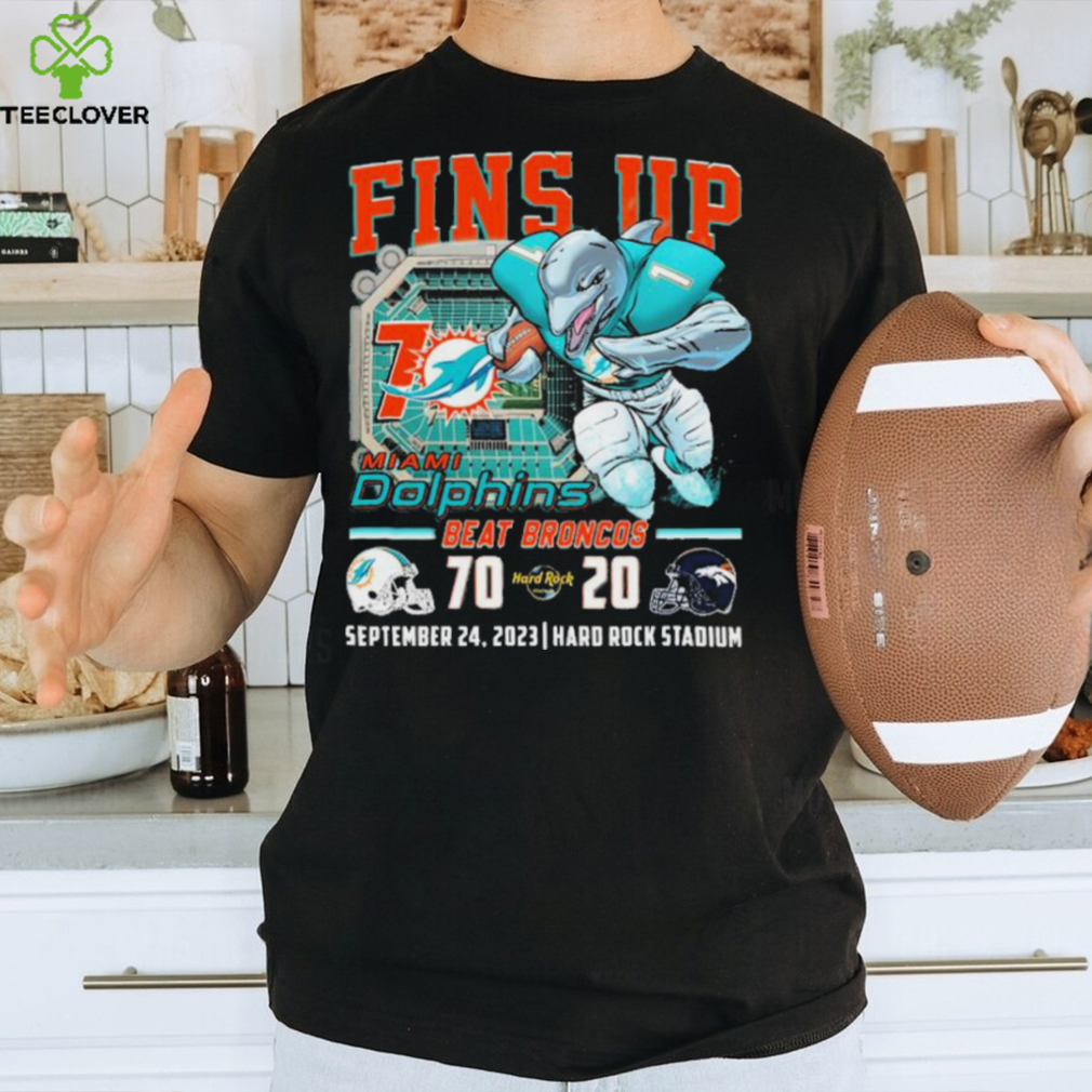 Official Dolphins beat Broncos Fins up September 24 2023 Hard Rock