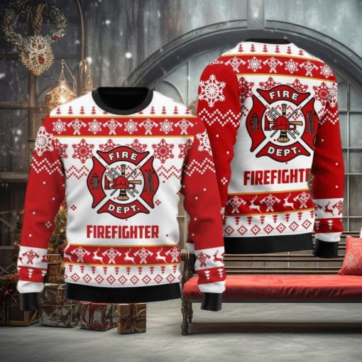 Fire Department Ugly Christmas Sweater Xmas Gift Men And Women Christmas Sweater
