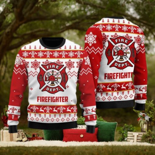 Fire Department Ugly Christmas Sweater Xmas Gift Men And Women Christmas Sweater