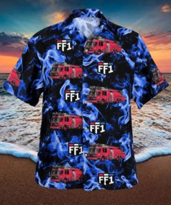 Fire Dept Hawaiian Shirt Surf Gift Beach