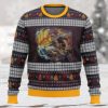 Hand Skeleton Feel The Joy Christmas Funny Ugly Wool Knitted Sweater