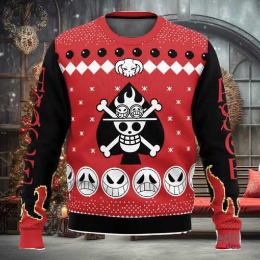 Fire Fist Ace Portgas D. Ace One Piece 3D Ugly Christmas Sweater Christmas Gift Ideas Party Gift