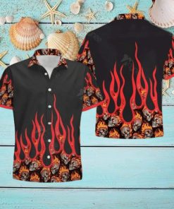 Fire Skull 3D Hawaiian Shirt