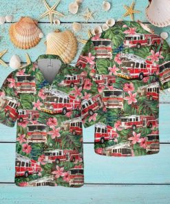 Fire Truck Hawaiian Shirt